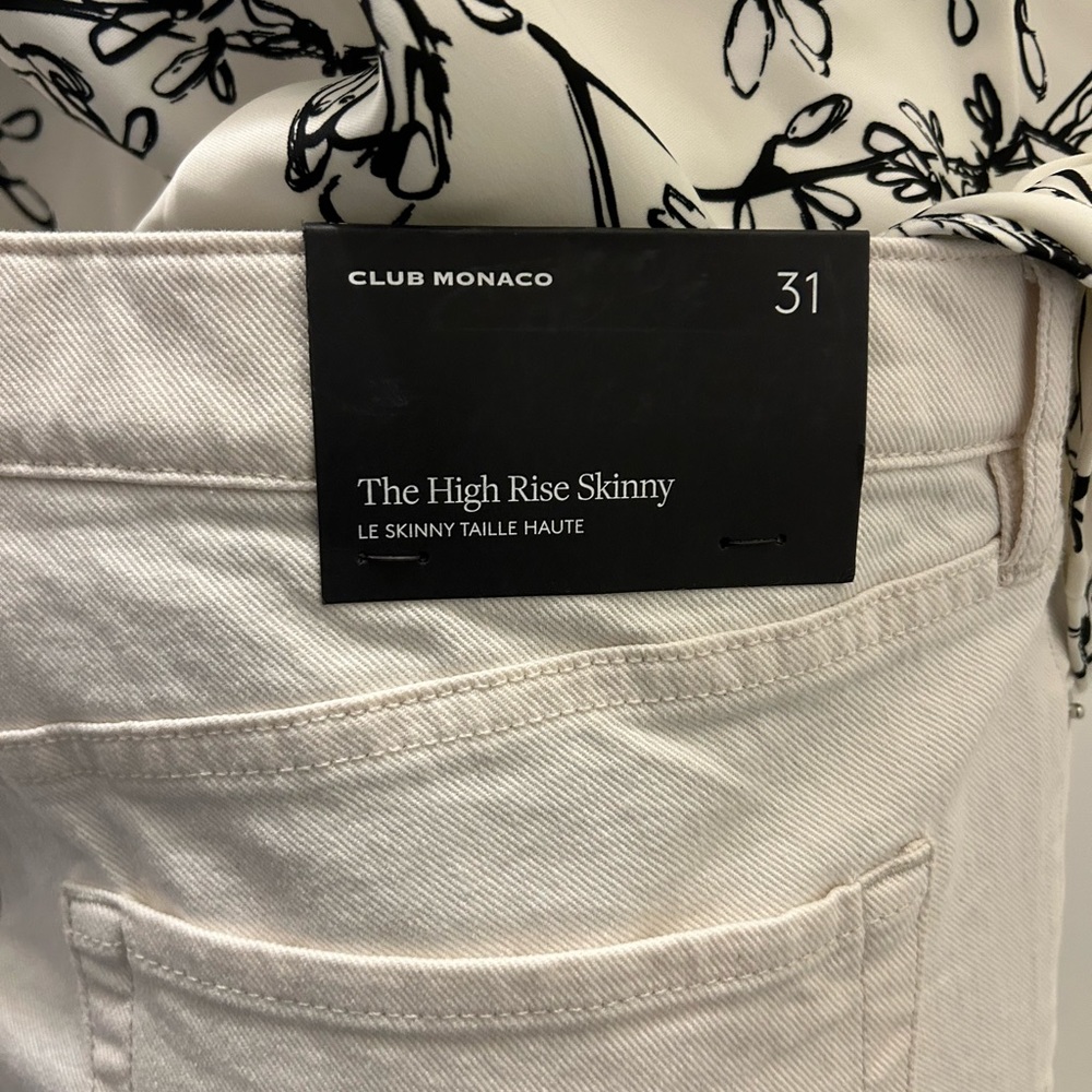Club Monaco High Rise Skinny Jeans- size 31